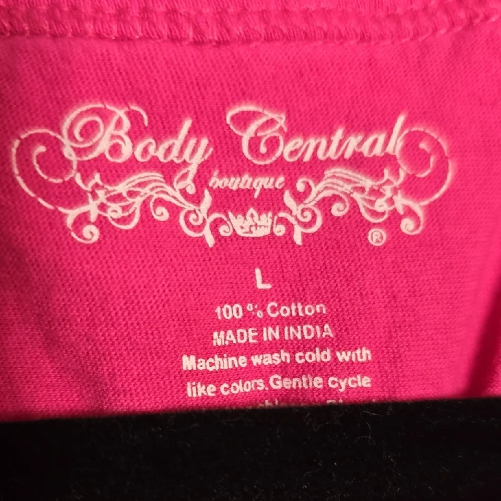 Body Central L Large Fuchsia Ruffle Tank Top - Picture 3 of 4